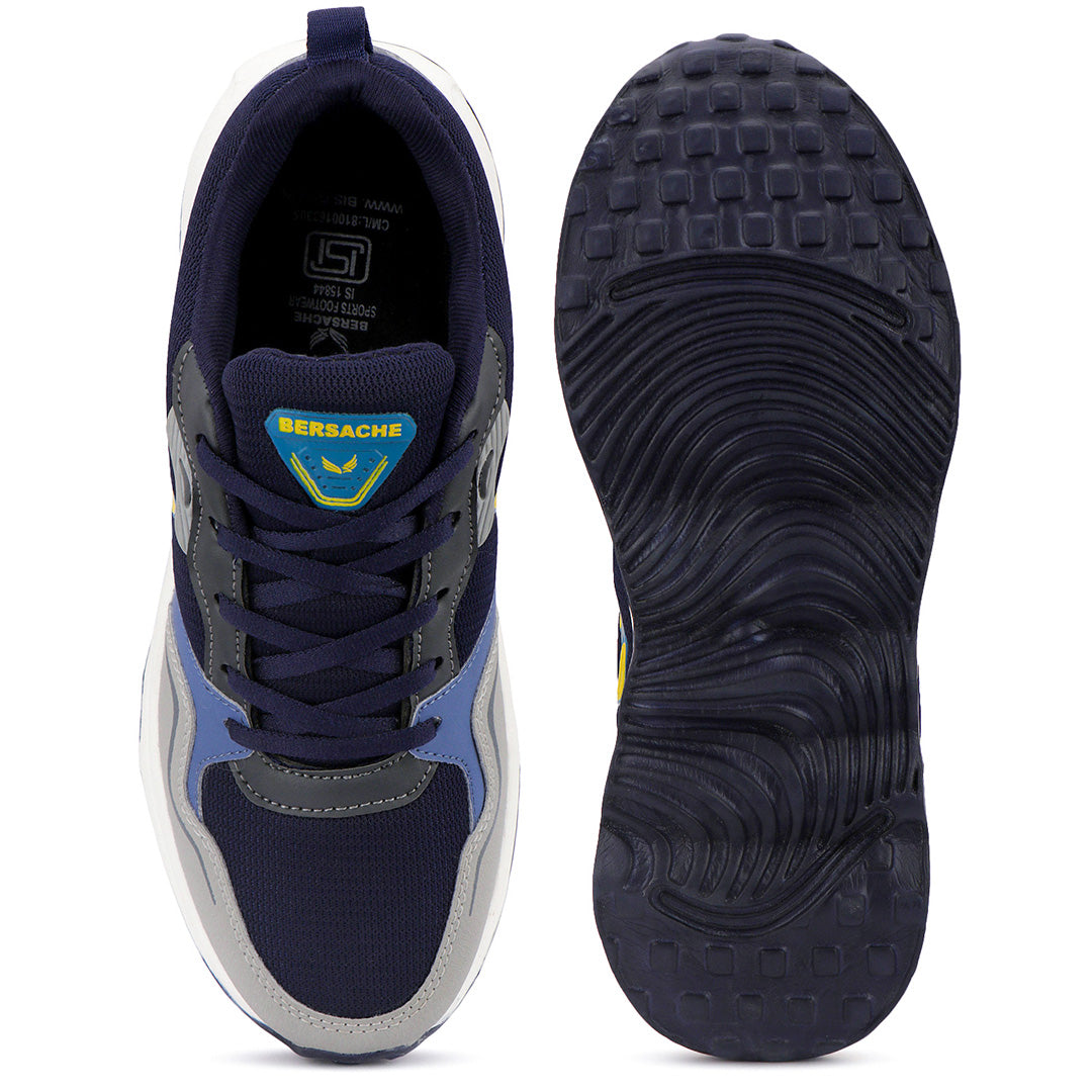 Bersache Casual Sneaker shoe for Men| Soft Cushioned Insole , Slip-Resistance Casuals For Men (Blue-8150)