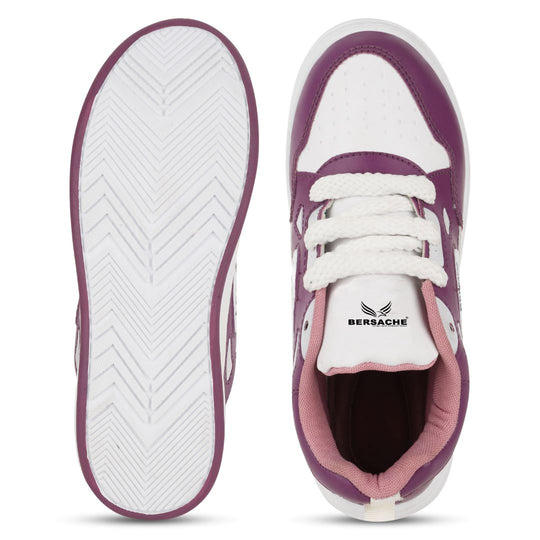 Bersache Premium Sports ,walking,Gym,cricket, Trending  Running Shoes For Women's-(8113-Purple)