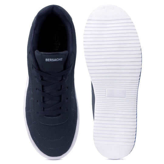 Bersache Casual Sneaker shoe for Men| Soft Cushioned Insole , Slip-Resistance Casuals For Men (Dark-Blue-8121)