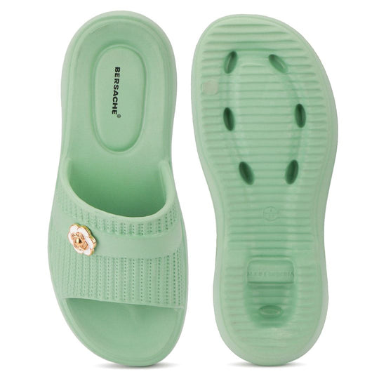 Bersache Extra Soft Classic Casual  with  Regular wear with Ultra Soft & Flexibility Technology Flip-Flop for Women's-(6293-Green)