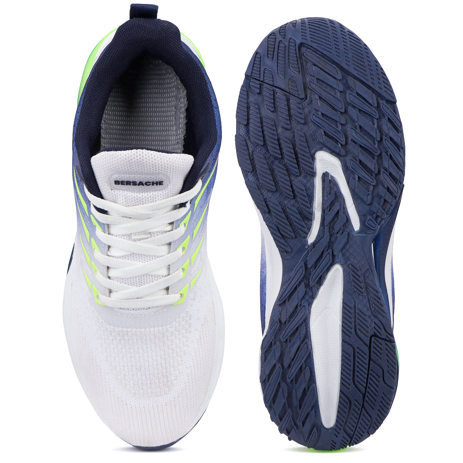 Bersache Casual Sneaker shoe for Men| Soft Cushioned Insole , Slip-Resistance Casuals For Men (Blue-White-9213).