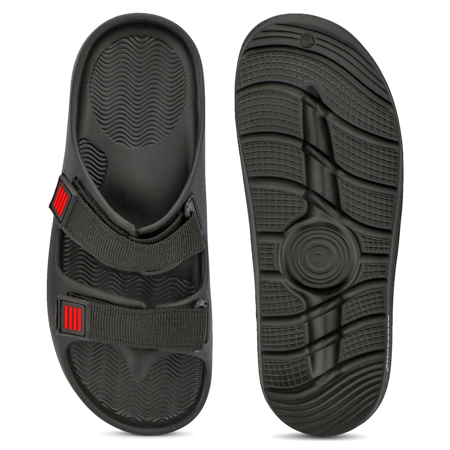 Bersache Extra Soft Classic Casual with  Regular wear with Ultra Soft & Flexibility Technology Slipper For Men's & Boy's-(Black-6266)