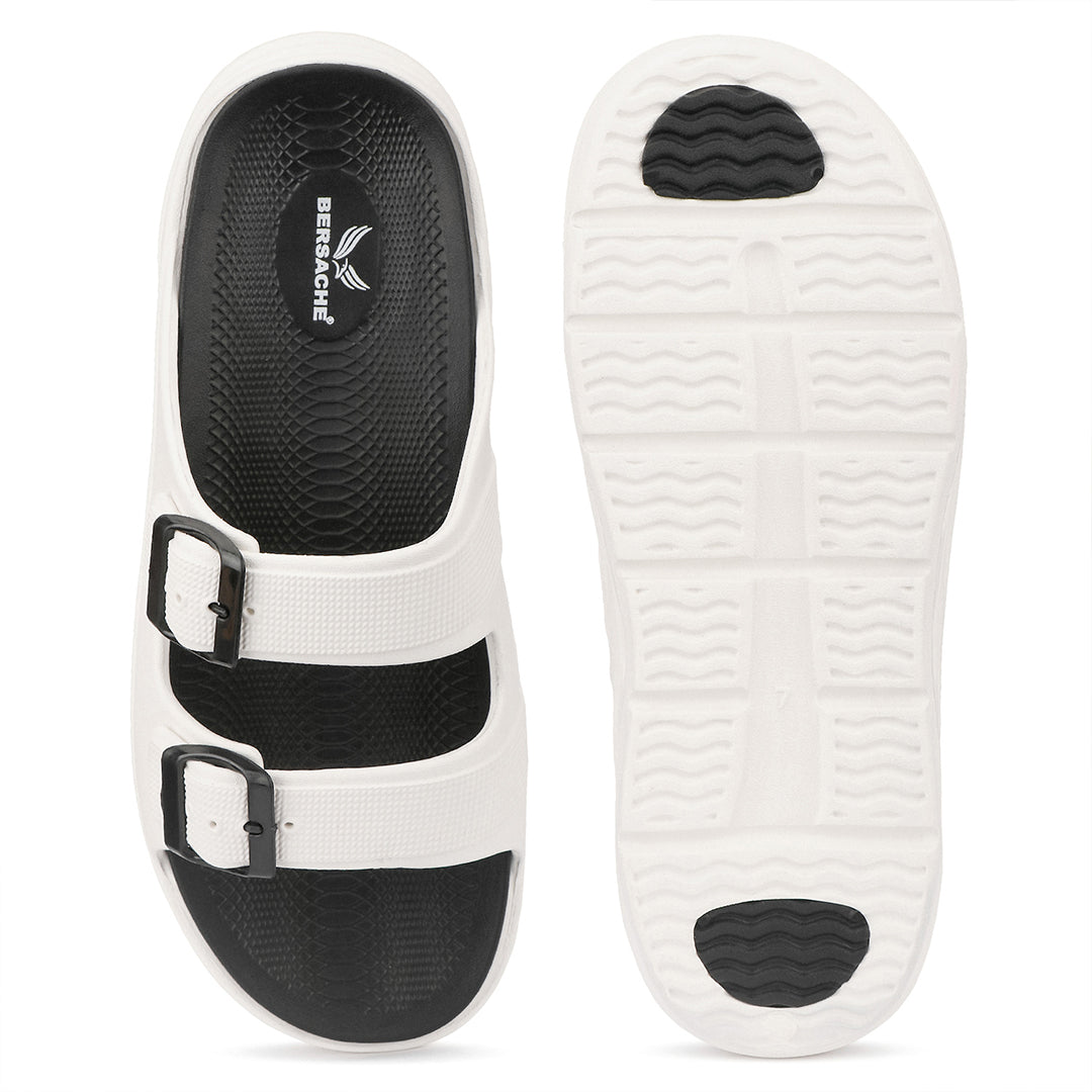 Bersache Extra Soft Classic Casual  with  Regular wear with Ultra Soft & Flexibility Technology Flip-Flop for Men's-(6339-White).