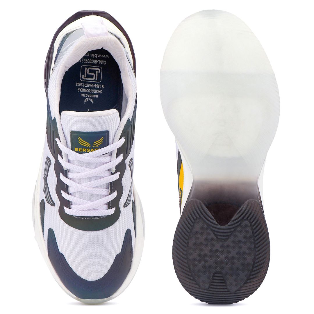 Bersache Casual Sneaker shoe for Men| Soft Cushioned Insole , Slip-Resistance Casuals For Men (Blue-White-9209)