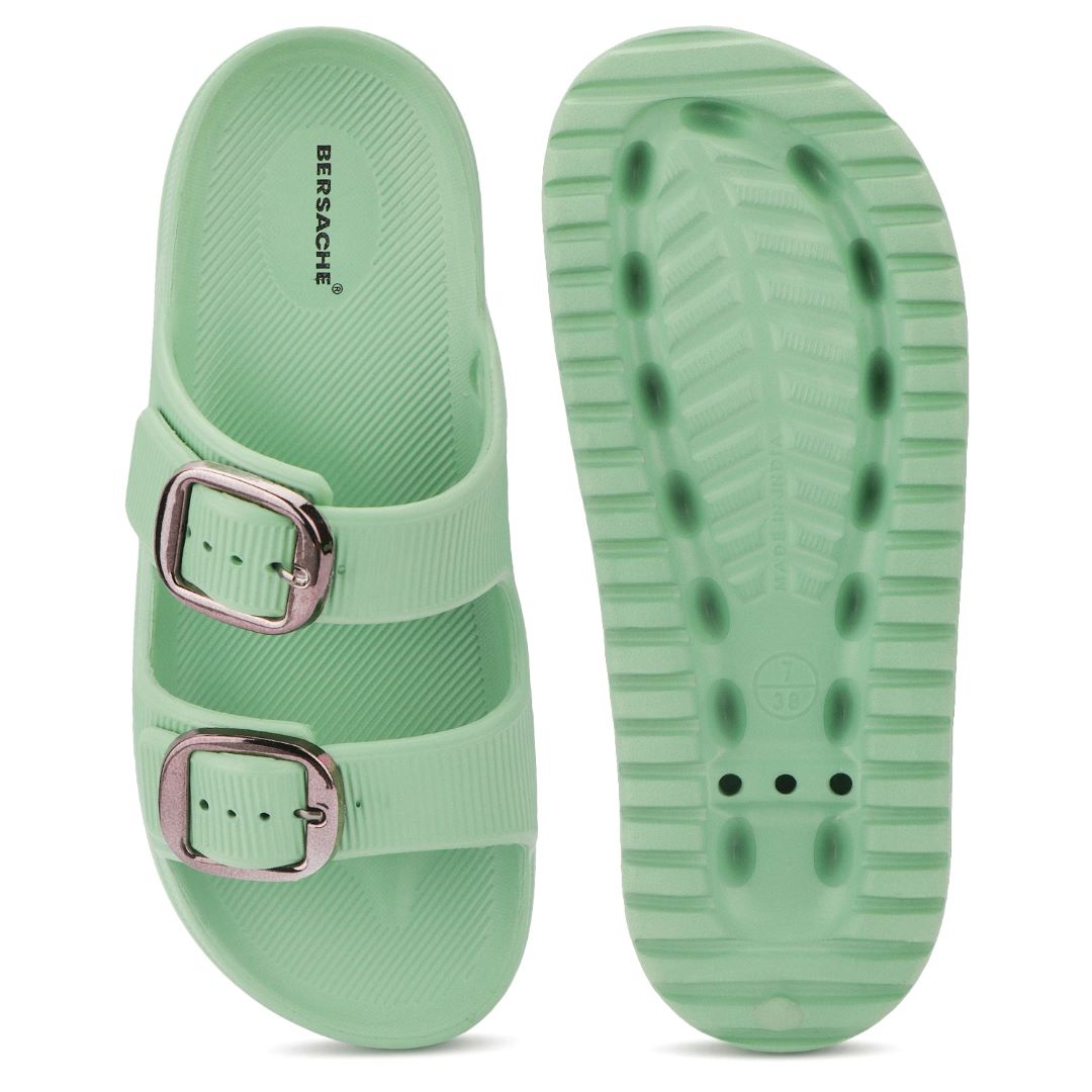 Bersache Extra Soft Classic Casual CHAPPAL with  Regular wear with Ultra Soft & Flexibility Technology  Slippers for Women's-(6296-Green).