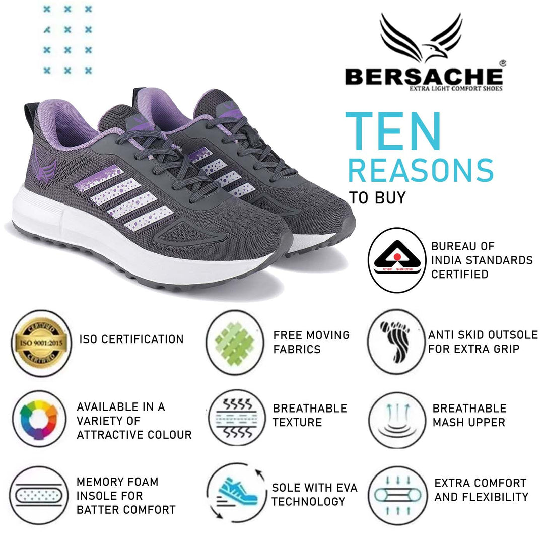 Besache Sneaker, Loafers ,Casual With Extra Comfort Sneakers For Women (8029-Purple)