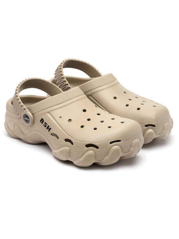 Bersache Extra Soft Classic Casual with  Regular wear with Ultra Soft & Flexibility Technology Clog's for Men's & Boy's -Beige-6089