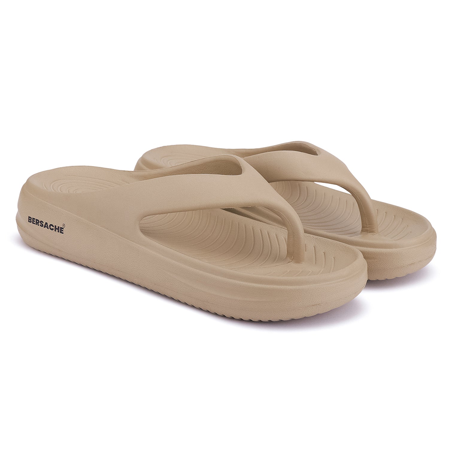 Bersache Extra Soft Classic Casual with  Regular wear with Ultra Soft & Flexibility Technology Flip-Flop for Women's & Girl's (6197-Beige)