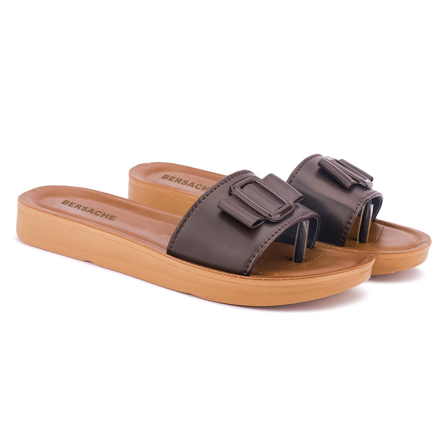 Bersache Extra Soft Classic Casual with  Regular wear with Ultra Soft & Flexibility Technology Flip Flop For women's/Girl's-(Dark-Brown-6227)