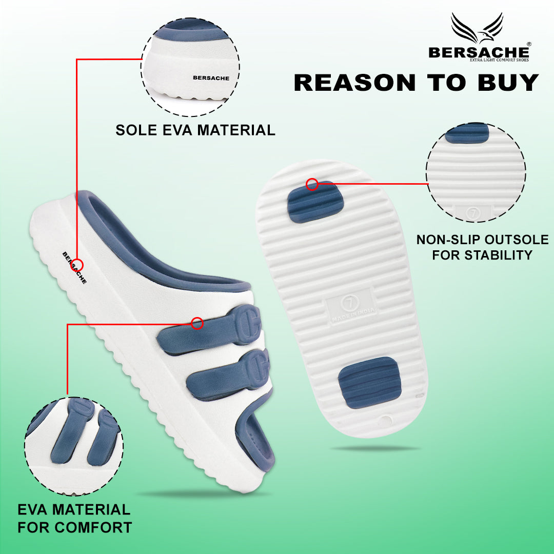 Bersache Extra Soft Classic Casual CHAPPAL with  Regular wear with Ultra Soft & Flexibility Technology Flip-Flop for Kids's-White-6320.