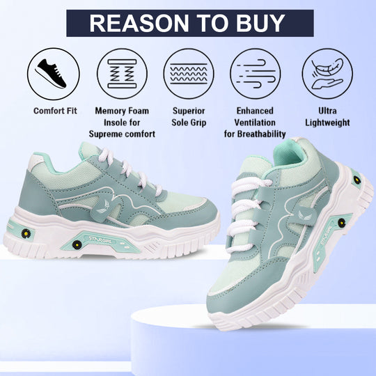 Bersache Premium Sports ,Gym, Trending Stylish Running Colour Changing shoes for Women (8101-Grey)