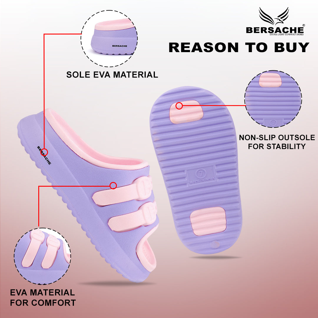 Bersache Extra Soft Classic Casual CHAPPAL with  Regular wear with Ultra Soft & Flexibility Technology Sandal for Kids's - Purple -6322.