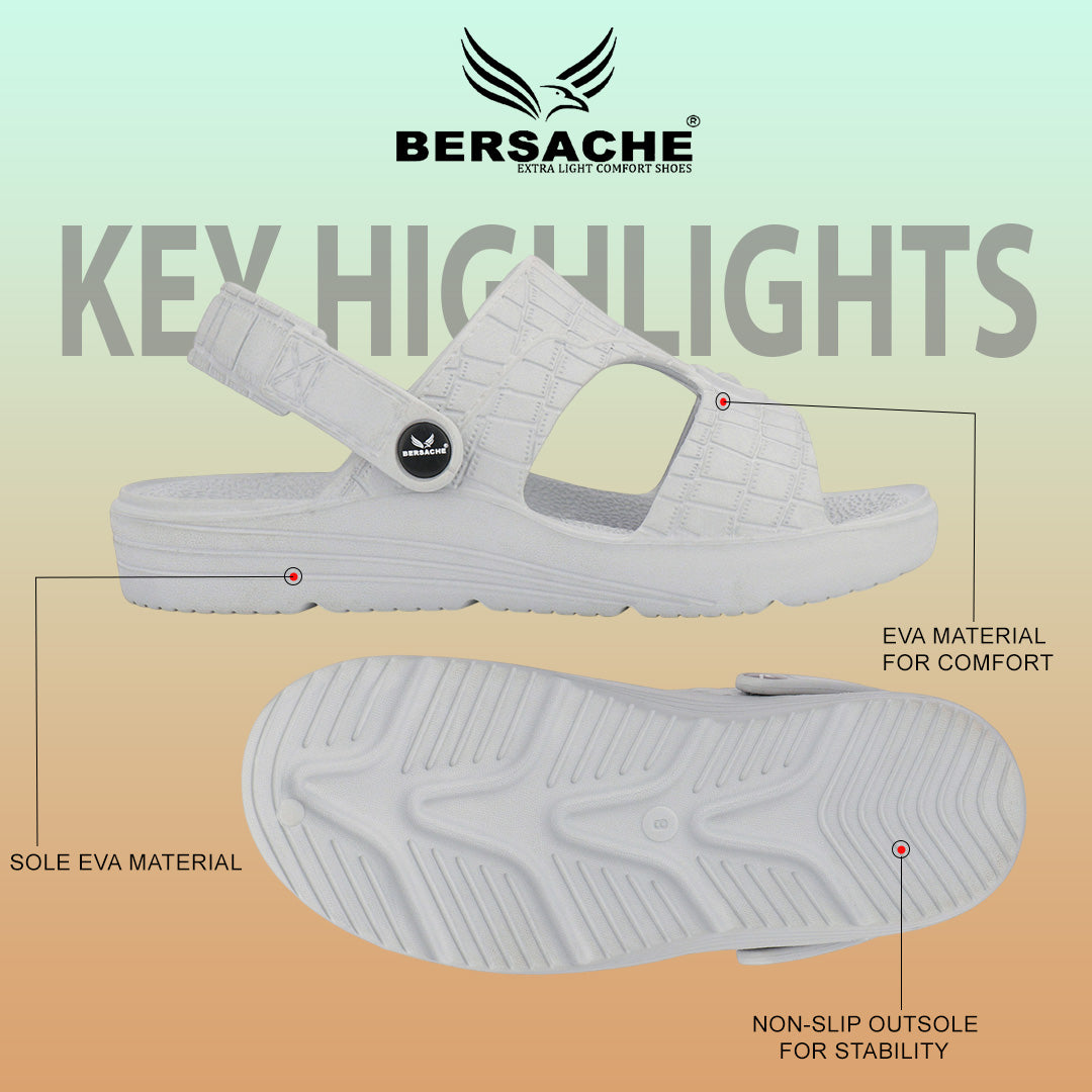 Bersache Extra Soft Classic Casual with  Regular wear with Ultra Soft & Flexibility Technology Flipflop For Men's & Boy's-(Grey-6271).