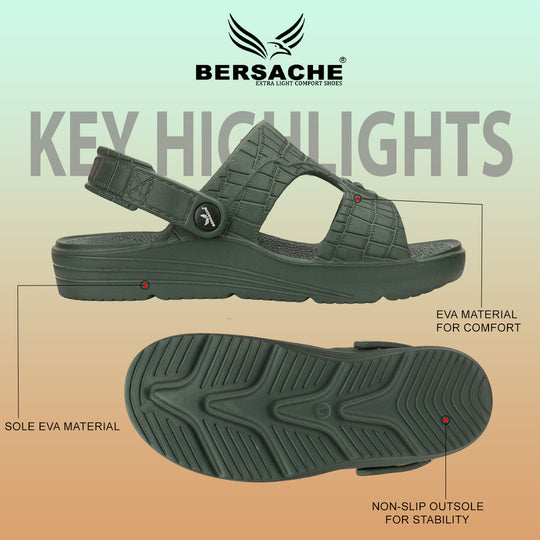 Bersache Extra Soft Classic Casual with  Regular wear with Ultra Soft & Flexibility Technology Flipflop For Men's & Boy's-Black-6270)