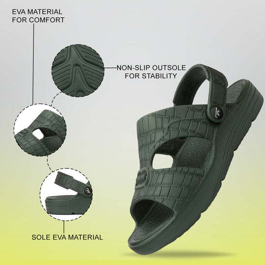 Bersache Extra Soft Classic Casual with  Regular wear with Ultra Soft & Flexibility Technology Sandal For Men's & Boy's-Black-6270