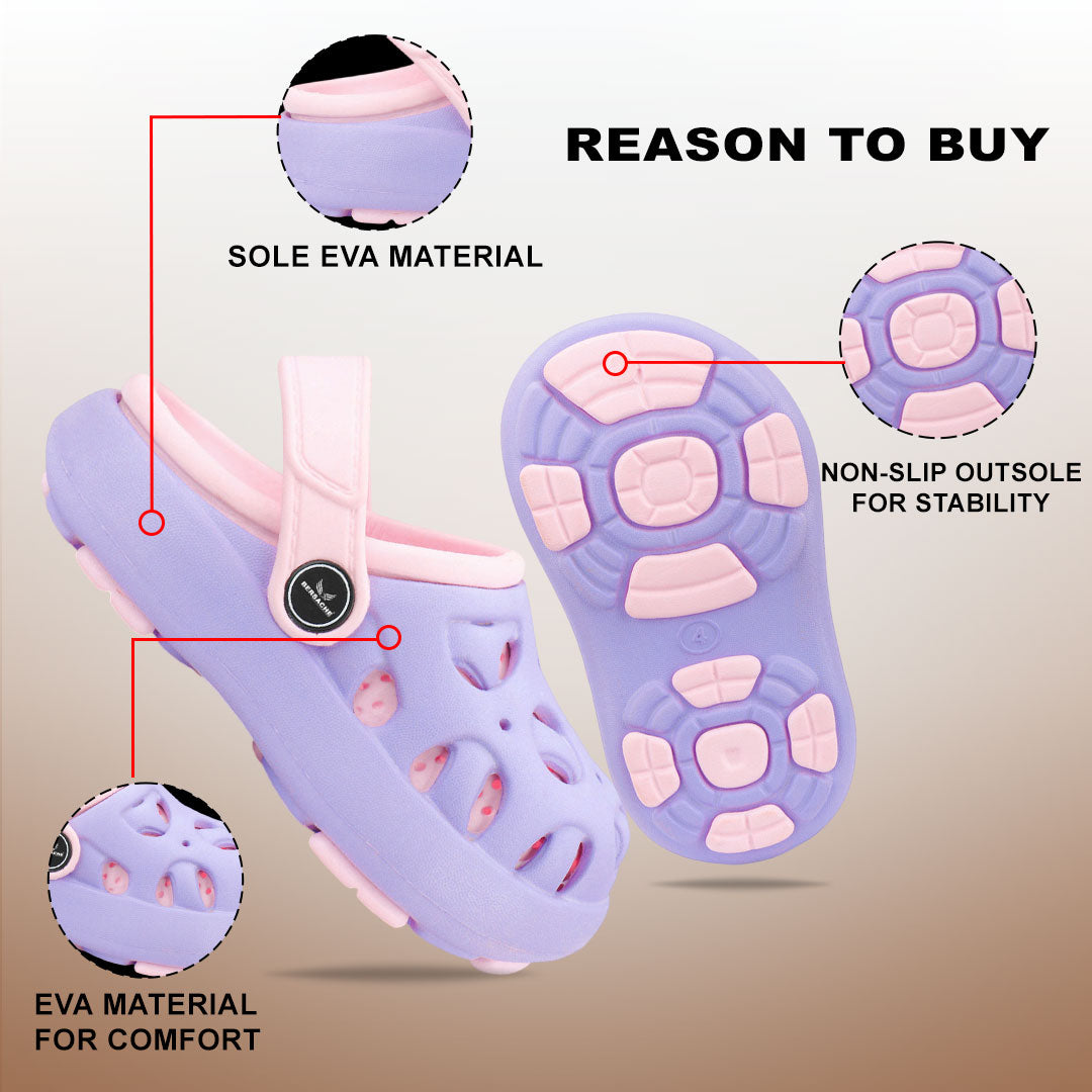 Bersache Extra Soft Classic Casual CHAPPAL with  Regular wear with Ultra Soft & Flexibility Technology Sandal for Kids's - Purple -6316.