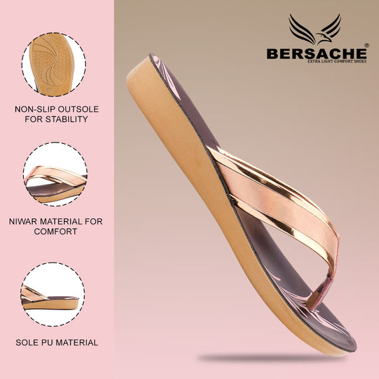 Bersache Extra Soft Classic Casual with  Regular wear with Ultra Soft & Flexibility Technology Slipper For Women's & Girl's-(6236-Pink)