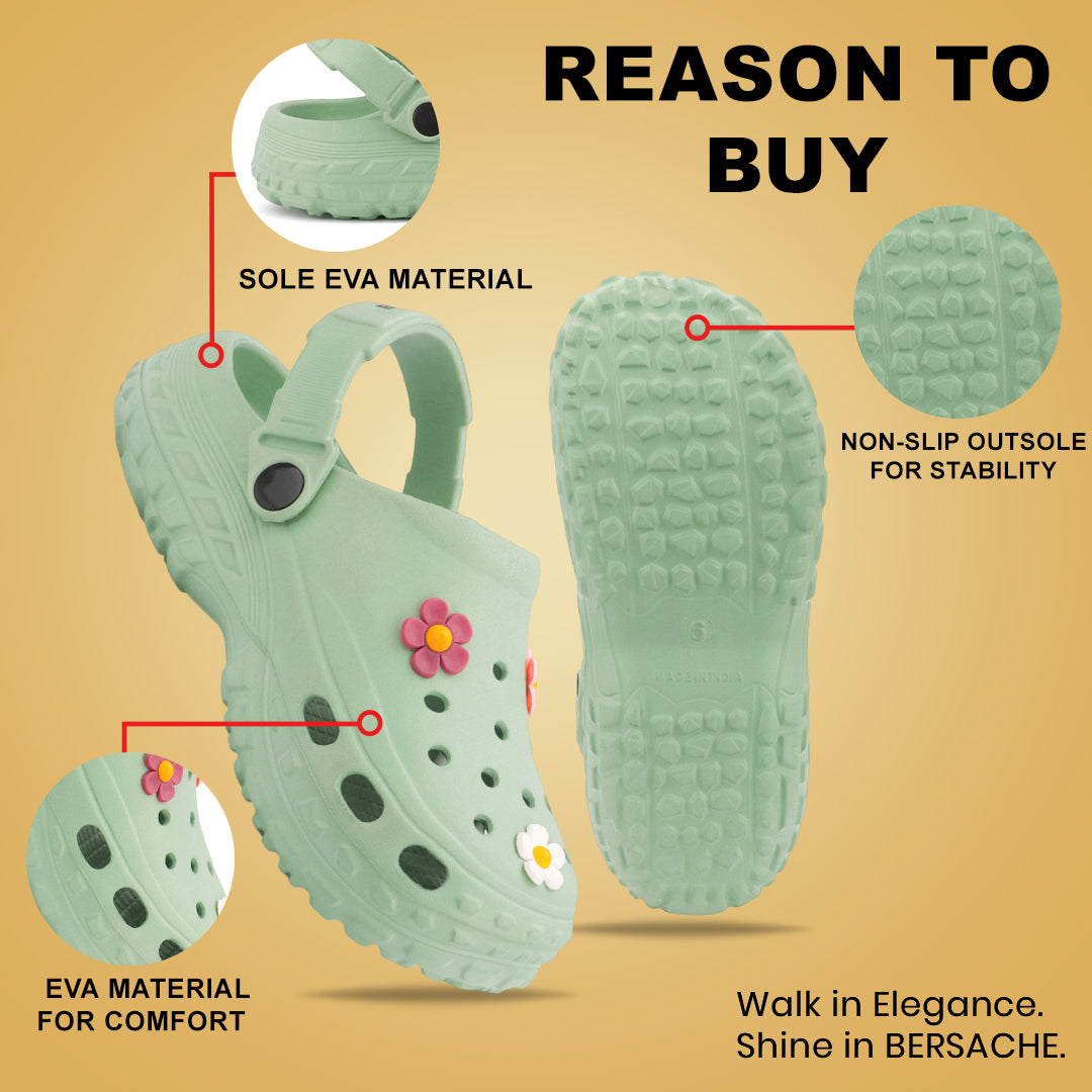 Bersache Extra Soft Classic Casual  with  Regular wear with Ultra Soft & Flexibility Technology Flip-Flop for Women's-(6299-Green).