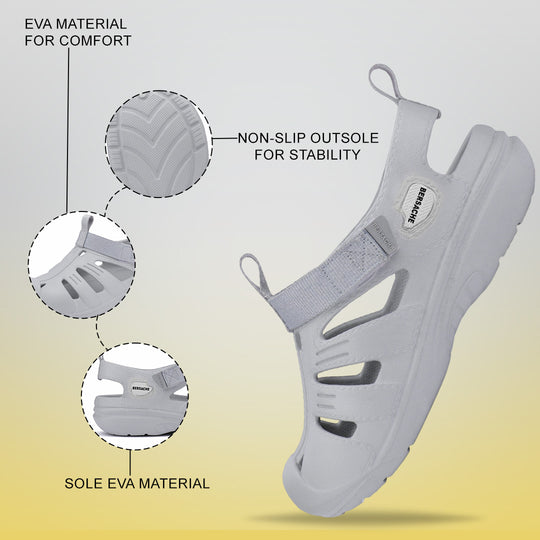 Bersache Extra Soft Classic Casual with  Regular wear with Ultra Soft & Flexibility Technology Sandal For men's & boy's-6264-Grey