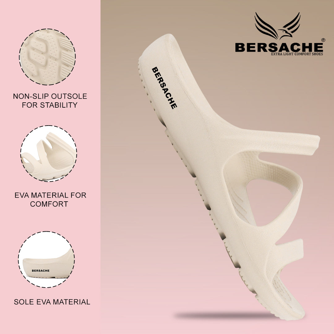 Bersache Extra Soft Classic Casual with  Regular wear with Ultra Soft & Flexibility Technology Slipper For Women's & Girl's-(6251-Beige)