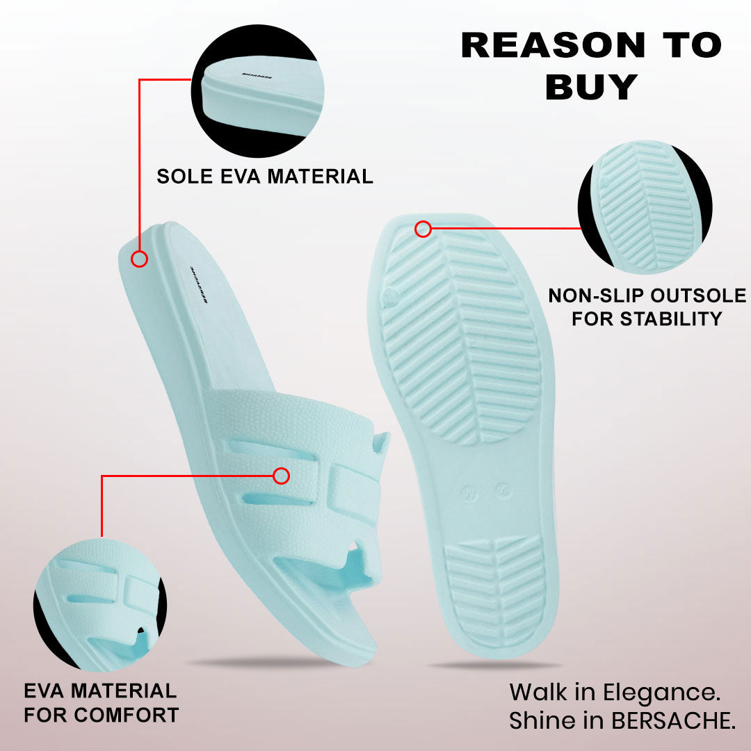 Bersache Extra Soft Classic Casual  with  Regular wear with Ultra Soft & Flexibility Technology Flip-Flop for Women's-(6300-Blue).