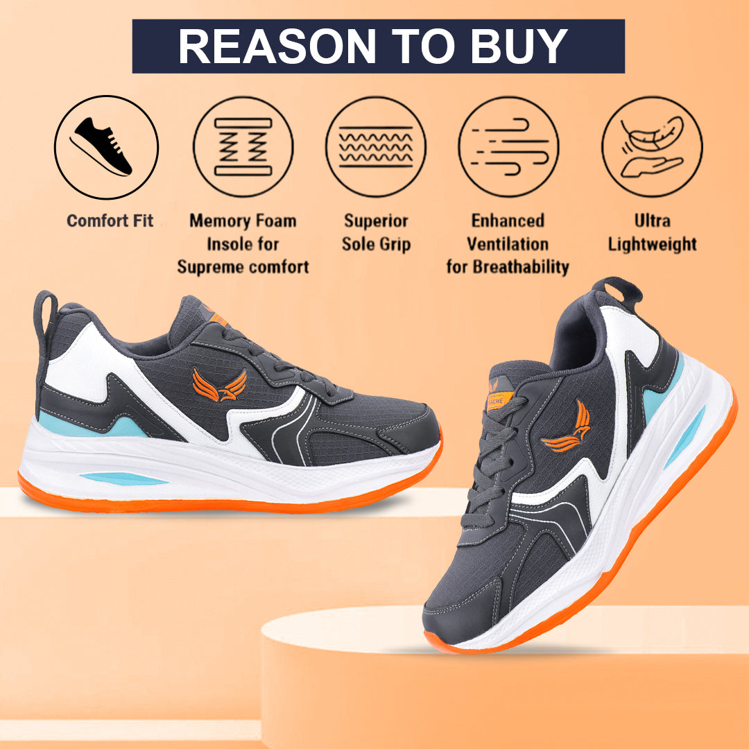 Bersache Premium Sports ,walking,Gym,cricket, Trending  Running Shoes For Men's ( Blue-8118)