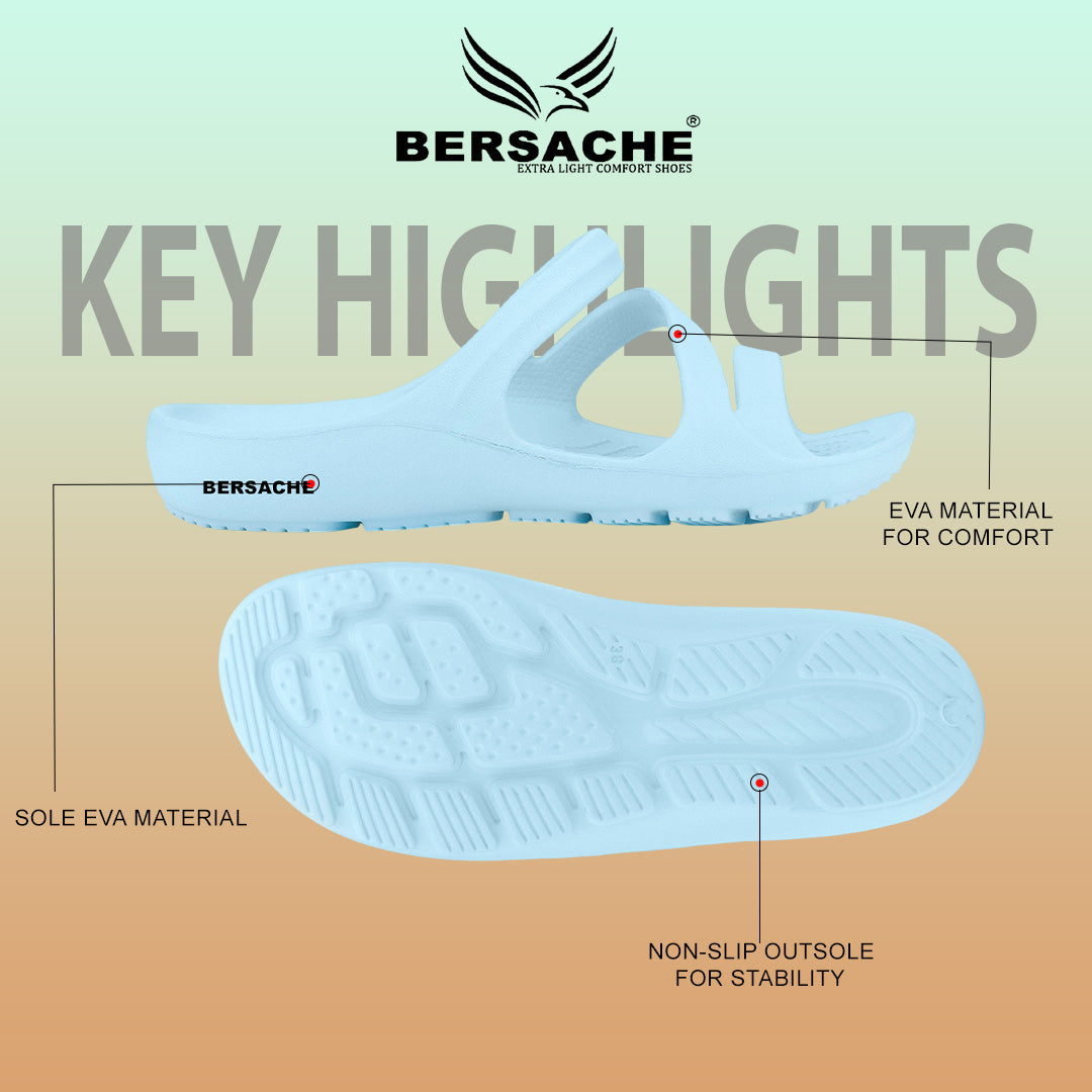 Bersache Extra Soft Classic Casual with  Regular wear with Ultra Soft & Flexibility Technology Sandal's For Women's & Girl's-(6249-Blue)