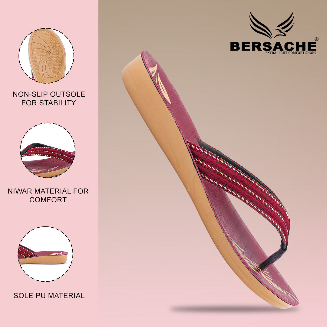 Bersache Extra Soft Classic Casual with  Regular wear with Ultra Soft & Flexibility Technology Sandal For Women's/Girl's-PIink-6231