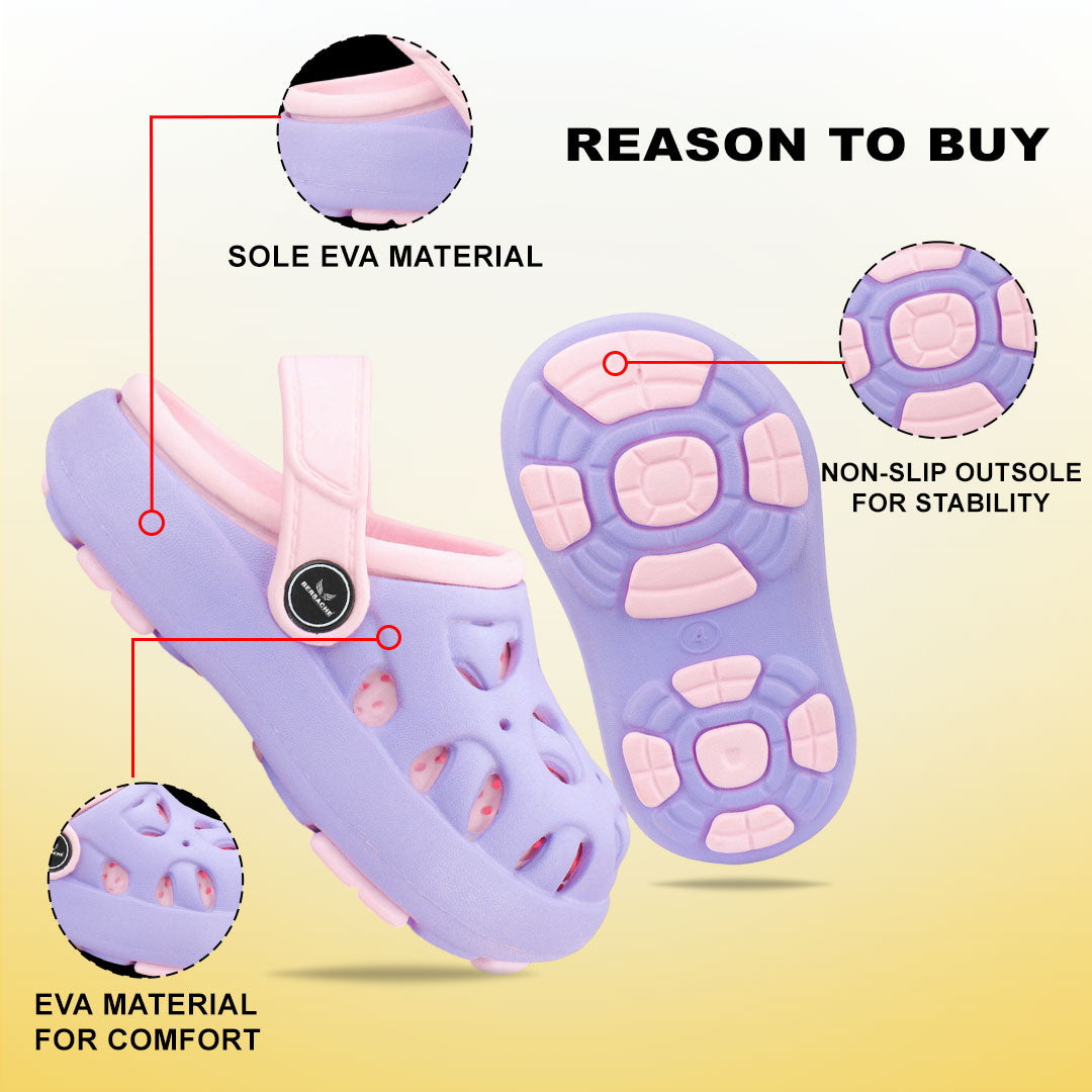 Bersache Extra Soft Classic Casual CHAPPAL with  Regular wear with Ultra Soft & Flexibility Technology Flip-Flop for Kids's-Purple-6316.