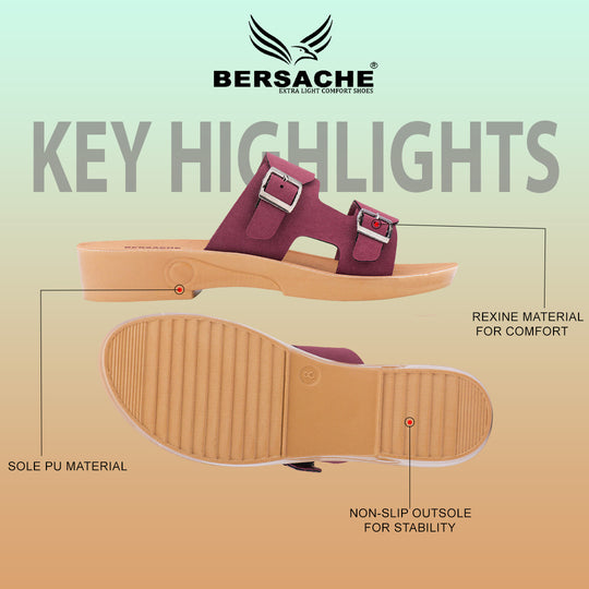 Bersache Extra Soft Classic Casual with  Regular wear with Ultra Soft & Flexibility Technology Sandal's For Women's & Girl's-Brown-6233