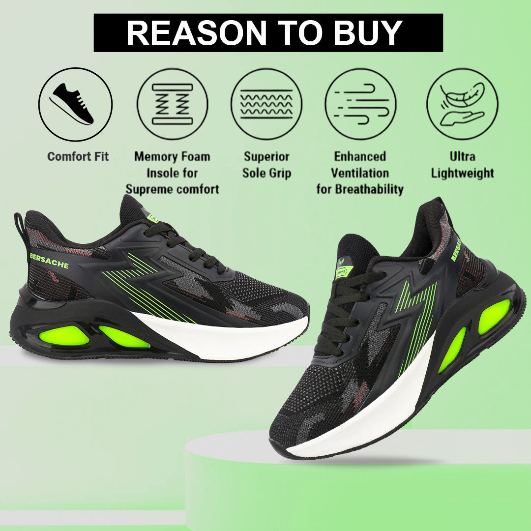 Bersache Premium Sports ,walking,Gym,cricket, Trending  Running Shoes For Men's (Grey-9218)