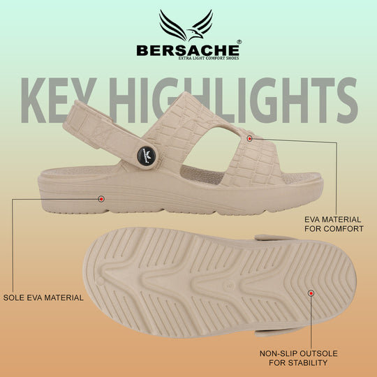 Bersache Extra Soft Classic Casual with  Regular wear with Ultra Soft & Flexibility Technology Flipflop For Men's & Boy's Beige-6272