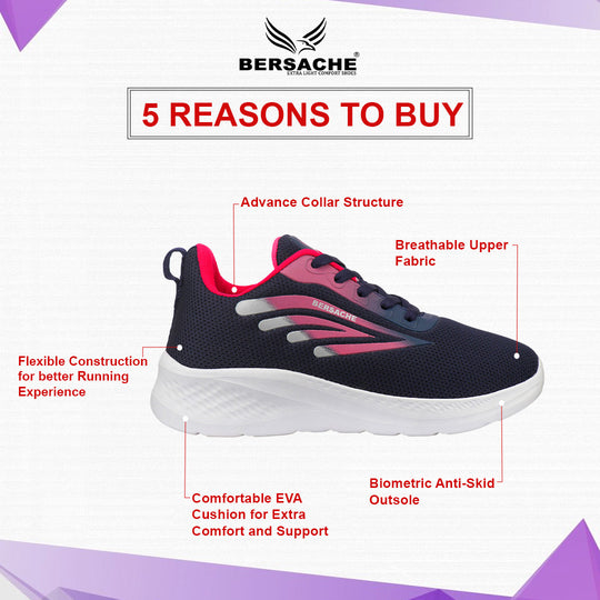 Bersache Sneaker, Loafers ,Casual with Extra comfort Sneaker Colour Changing shoes for Women (Red-8095)