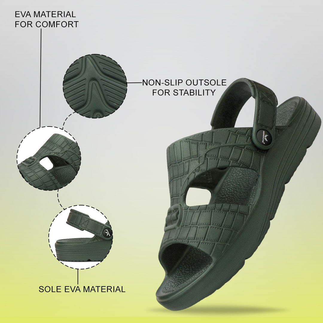Bersache Extra Soft Classic Casual with  Regular wear with Ultra Soft & Flexibility Technology Sandal For Men's & Boy's-(Black-6270) .