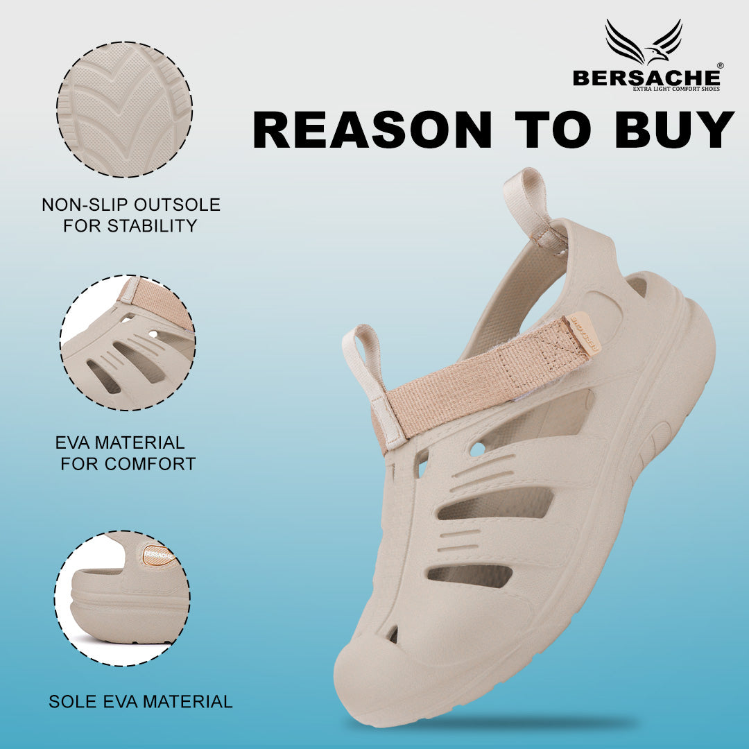 Bersache Extra Soft Classic Casual with  Regular wear with Ultra Soft & Flexibility Technology Slipper For Men's & Boy's-Beige-6263