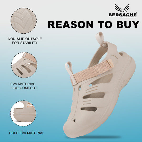 Bersache Extra Soft Classic Casual with  Regular wear with Ultra Soft & Flexibility Technology Slipper For Men's & Boy's-Beige-6263