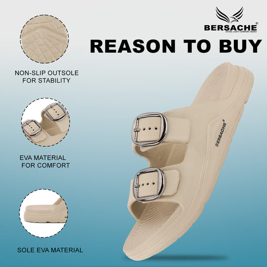 Bersache Extra Soft Classic Casual CHAPPAL with  Regular wear with Ultra Soft & Flexibility Technology  Slippers for Men's-(6283-Beige)