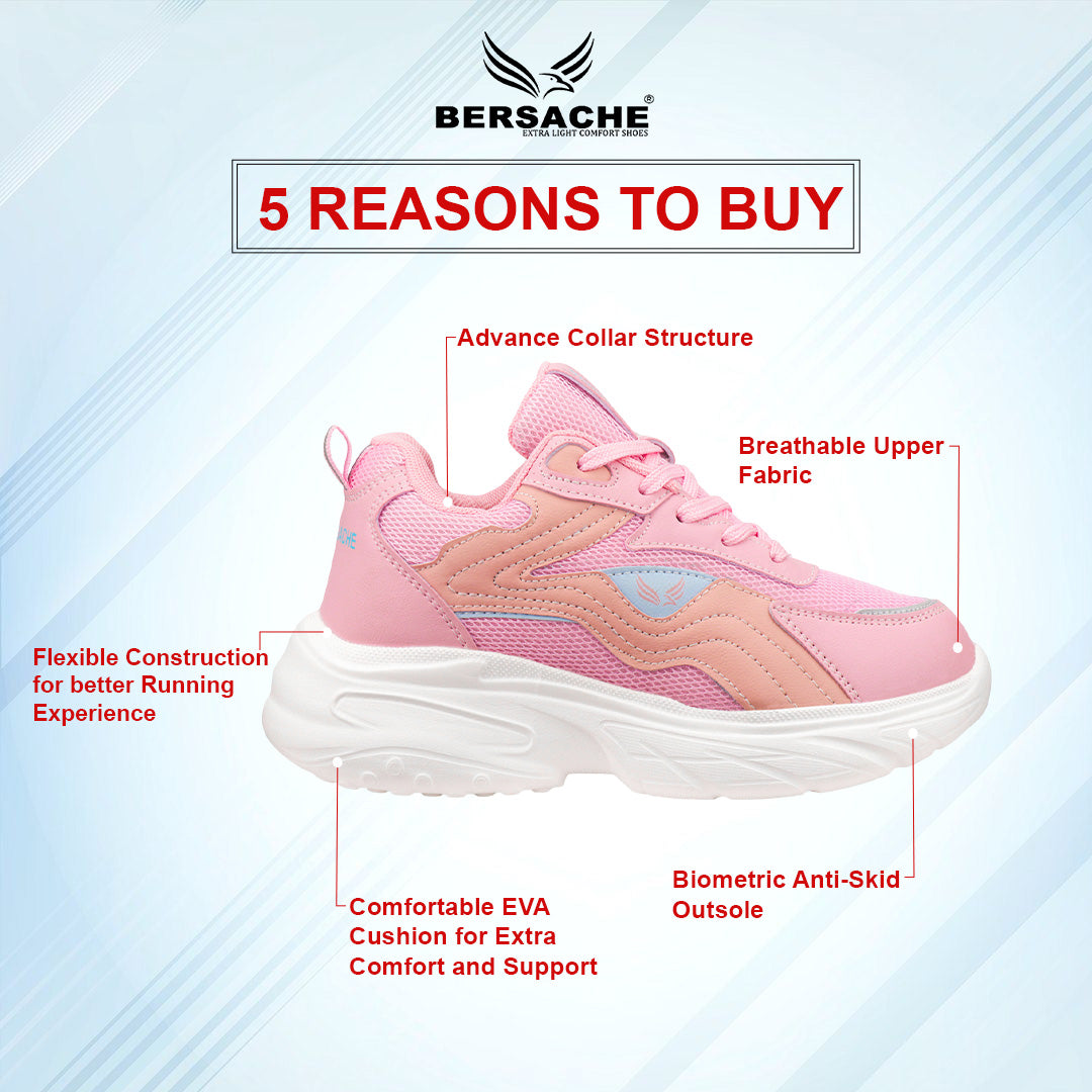 Bersache Sneaker, Loafers ,Casual with Extra comfort Sneaker Colour Changing shoes for Women (Pink-8106)