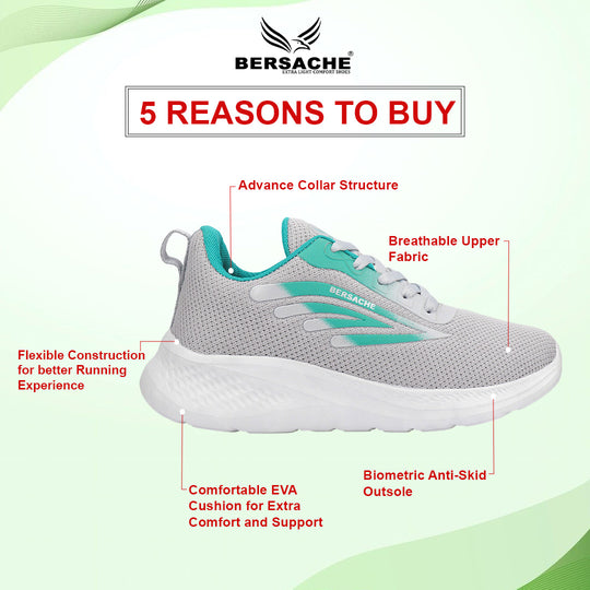 Bersache Sneaker, Loafers ,Casual with Extra comfort Sneaker Colour Changing shoes for Women (Grey-8093)