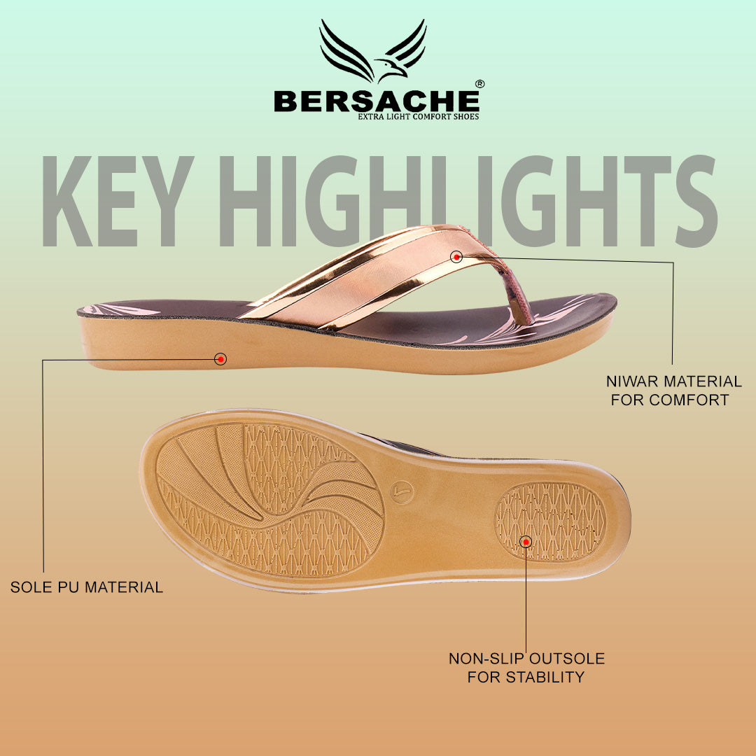 Bersache Extra Soft Classic Casual with  Regular wear with Ultra Soft & Flexibility Technology Sandal's For Women's & Girl's-(6236-Pink)