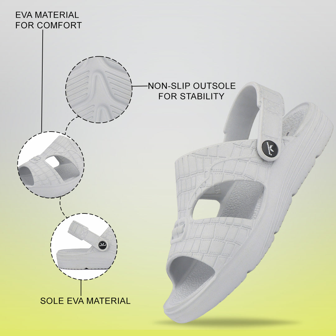 Bersache Extra Soft Classic Casual with  Regular wear with Ultra Soft & Flexibility Technology Sandal For Men's & Boy's-(Grey-6271)