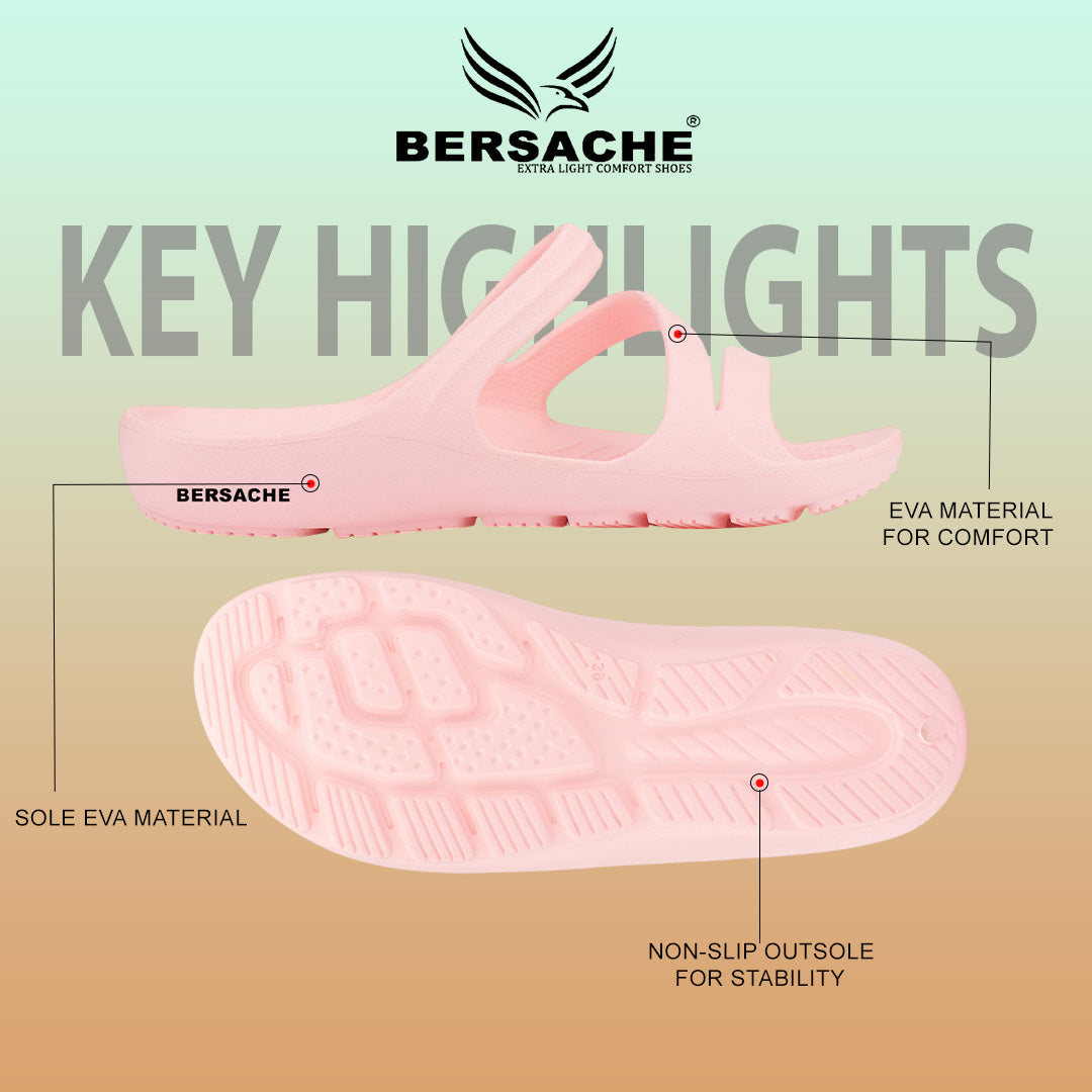 Bersache Extra Soft Classic Casual with  Regular wear with Ultra Soft & Flexibility Technology Sandal's For Women's & Girl's-(6250-Pink)