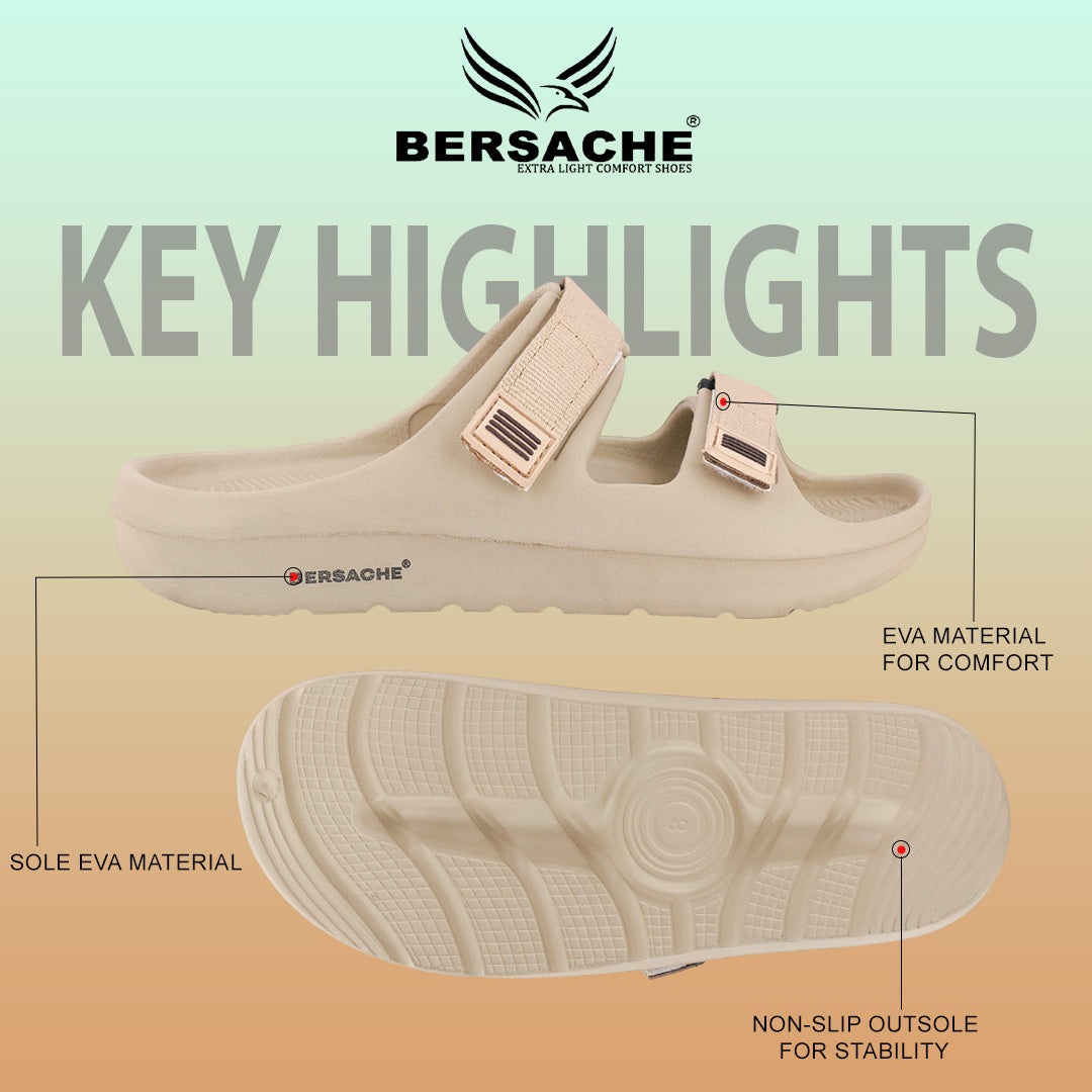 Bersache Extra Soft Classic Casual with  Regular wear with Ultra Soft & Flexibility Technology Flipflop For Men's & Boy's-(Beige-6287).