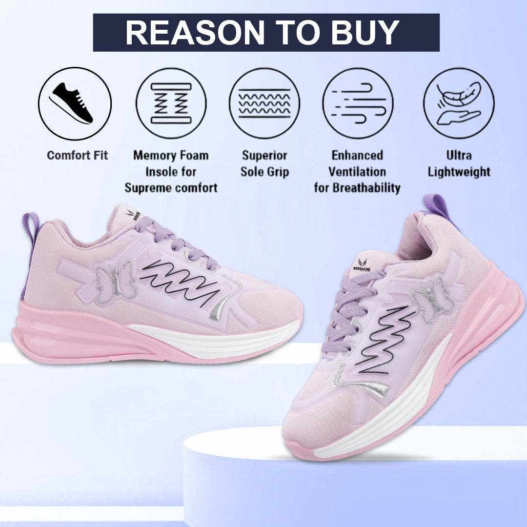 Bersache Premium Sports ,walking,Gym,cricket, Trending  Running Shoes For Women's-(8142-Purple)