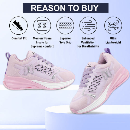 Bersache Premium Sports ,walking,Gym,cricket, Trending  Running Shoes For Women's-(8142-Purple)