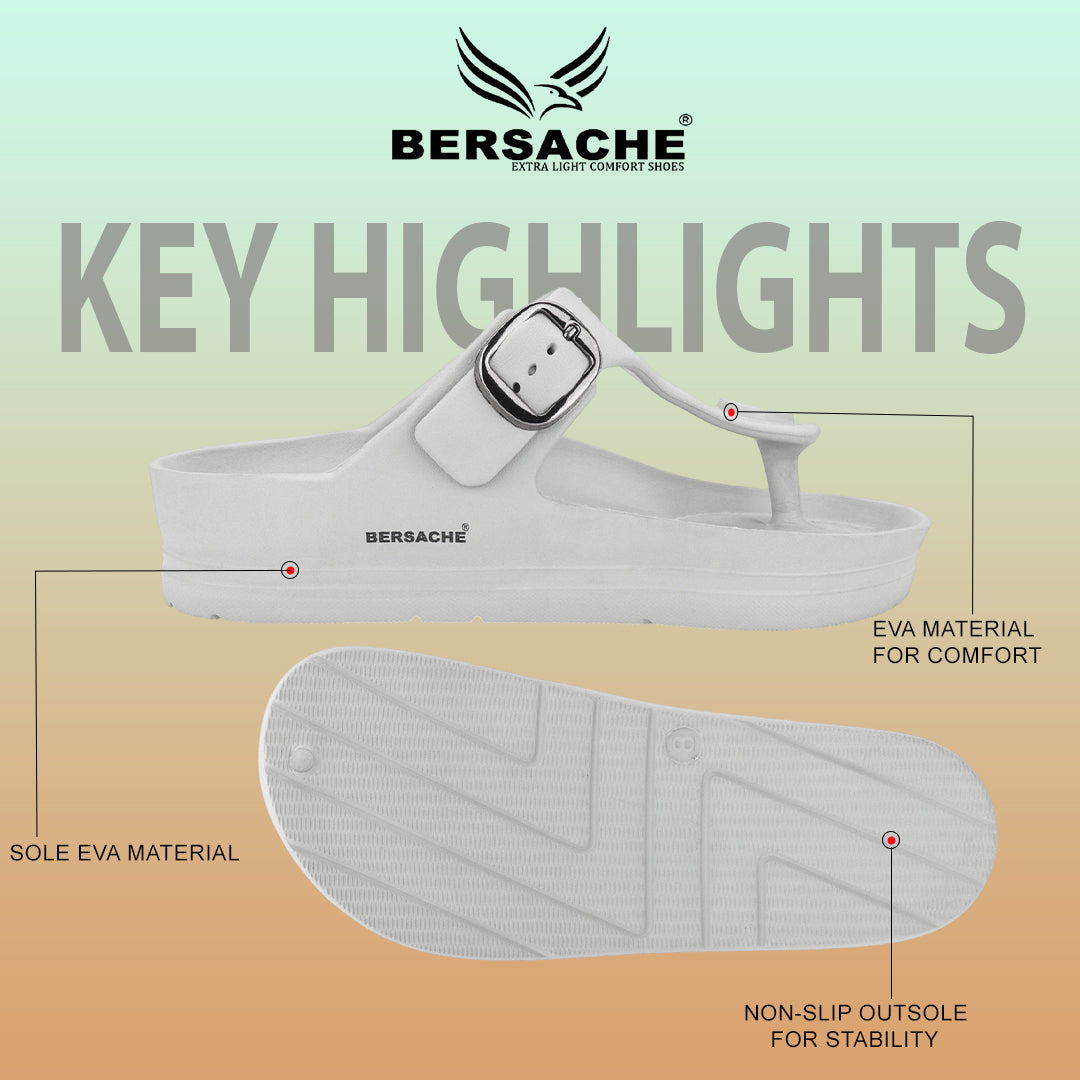 Bersache Extra Soft Classic Casual with  Regular wear with Ultra Soft & Flexibility Technology Flip-Flop for Men's-(6290-Grey)