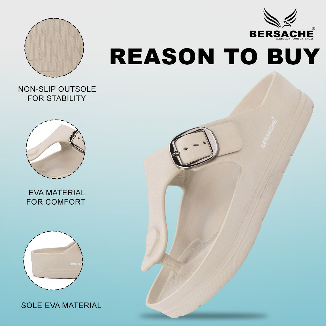 Bersache Extra Soft Classic Casual CHAPPAL with  Regular wear with Ultra Soft & Flexibility Technology  Slippers for Men's-(6289-Beige)