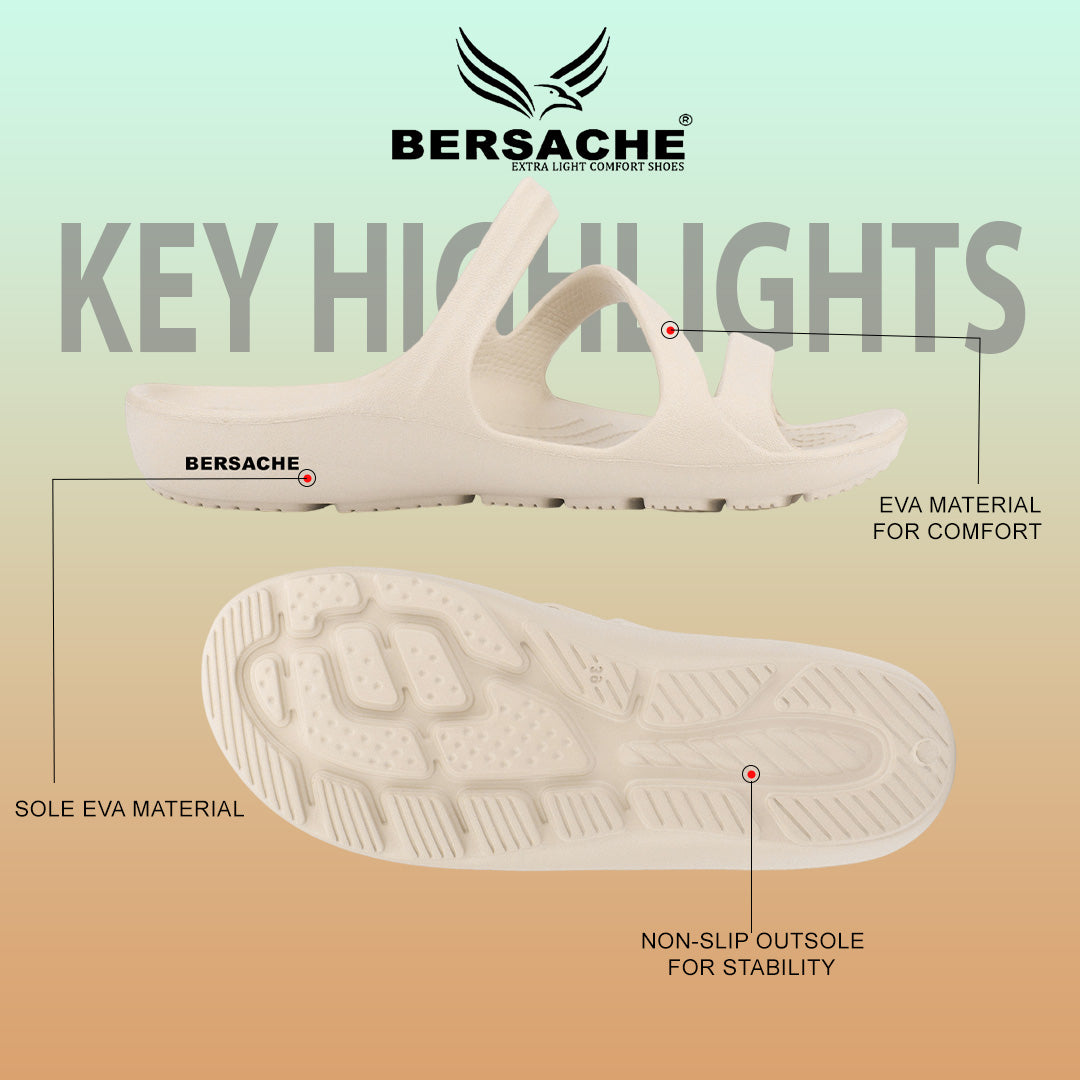 Bersache Extra Soft Classic Casual with  Regular wear with Ultra Soft & Flexibility Technology Sandal's For Women's & Girl's-(6251-Beige)