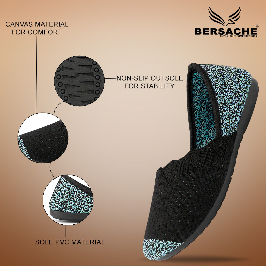 BERSACHE Women's Belly – Lightweight, Breathable & Comfortable Daily Wear Shoes(Green-6274).