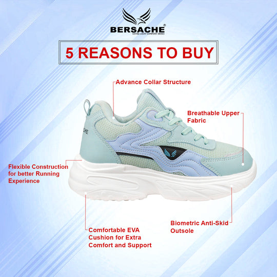 Bersache Sneaker, Loafers ,Casual with Extra comfort Sneaker Colour Changing shoes for Women (Blue-8104)